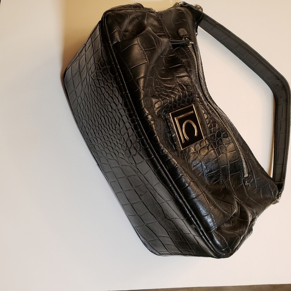 Claiborne Black Embossed Women's Bag - Picture 8 of 11